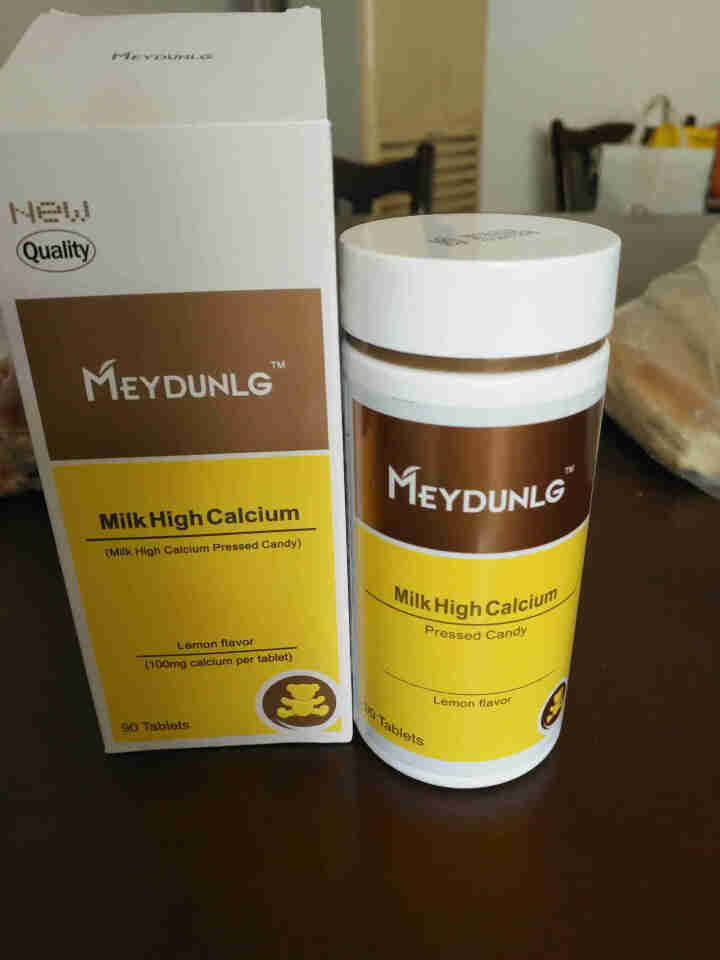 美敦力加（MEYDUNLG） 儿童钙片钙咀嚼片 乳钙 原装进口 多种口味可选 柠檬味2020年2月怎么样，好用吗，口碑，心得，评价，试用报告,第4张