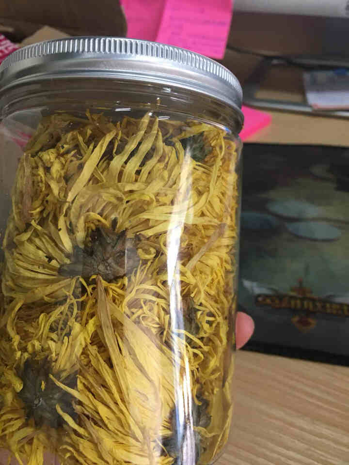 新婺菊花茶金丝皇菊大朵菊花茶一朵一杯贡菊花草茶罐装散装 约50朵/罐 泡开6,第3张