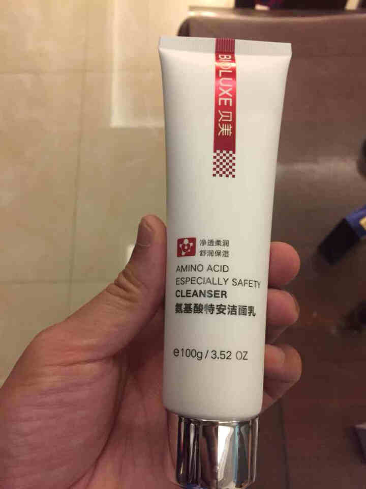 贝美(Bioluxe)氨基酸洗面奶洁面乳泡沫深层清洁敏感肌温和亲肤控油保湿 1支/100g怎么样，好用吗，口碑，心得，评价，试用报告,第4张