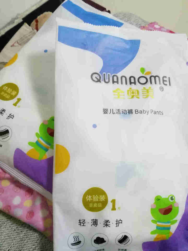 全奥美（Quanaomei）轻薄柔护系列婴儿纸尿裤尿不湿拉拉裤活动裤M/L/XL/XXL 体验装XL 4片（12,第3张