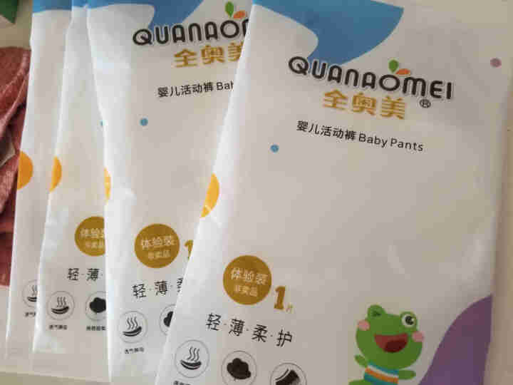 全奥美（Quanaomei）轻薄柔护系列婴儿纸尿裤尿不湿拉拉裤活动裤M/L/XL/XXL 体验装L 4片（9,第2张