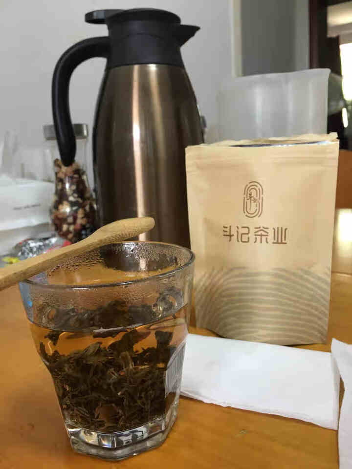 斗记 普洱茶【2015年布朗山】生茶饼茶357g 云南茶叶春茶棉纸礼盒包装 试饮装（7克/份）不单卖怎么样，好用吗，口碑，心得，评价，试用报告,第4张