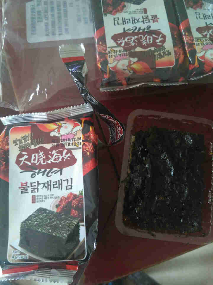 【2件减3元】韩国进口 天晓海女海苔 火鸡味儿童即食海苔脆片紫菜休闲零食12g 火鸡款4g*3包(黑色)怎么样，好用吗，口碑，心得，评价，试用报告,第4张