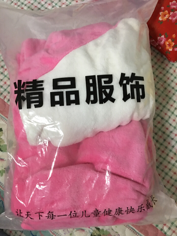 童话课堂（TONGHUAKETANG） 新款秋冬款女童睡衣儿童宝宝女孩冬季加厚珊瑚绒家居服 红色 130码建议身高120厘米左怎么样，好用吗，口碑，心得，评价，,第4张