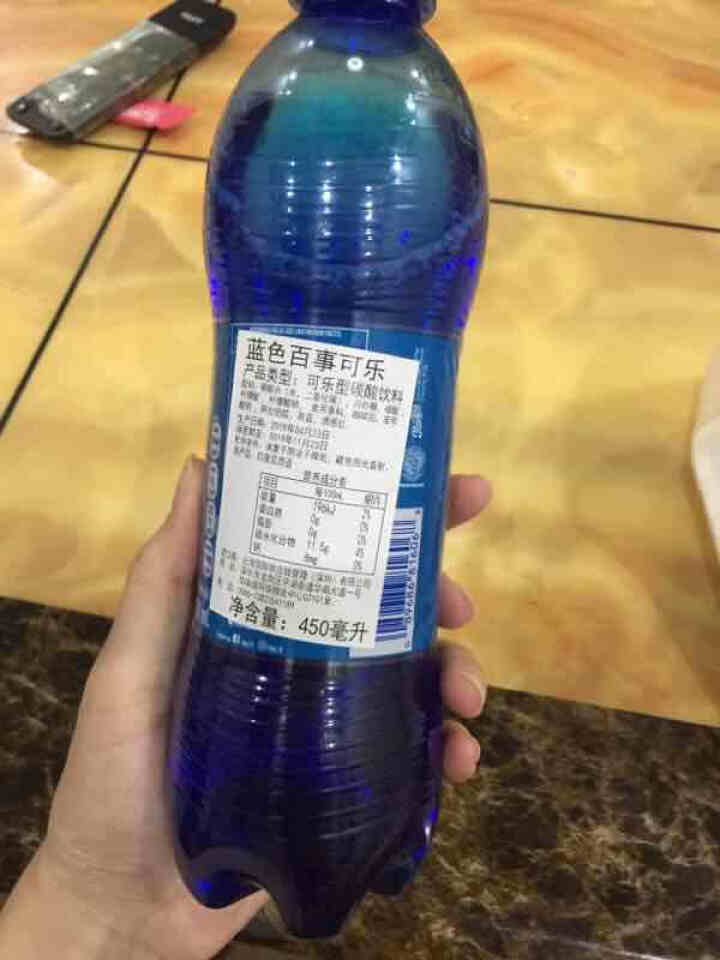 巴厘岛网红百事蓝色可乐blue梅子味进口碳酸饮料瓶装 休闲饮料 450ml*1怎么样，好用吗，口碑，心得，评价，试用报告,第2张