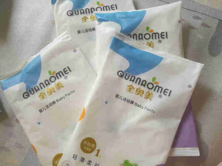 全奥美（Quanaomei）轻薄柔护系列婴儿纸尿裤尿不湿拉拉裤活动裤M/L/XL/XXL 体验装L 4片（9,第2张