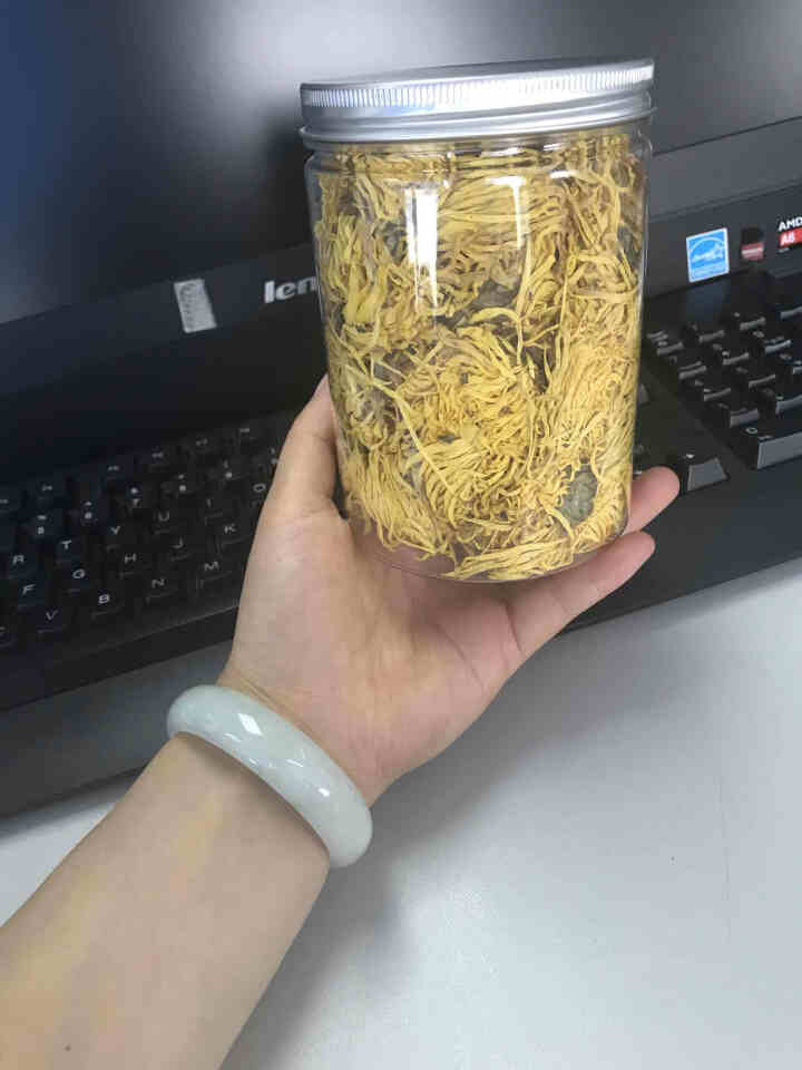 新婺菊花茶金丝皇菊大朵菊花茶一朵一杯贡菊花草茶罐装散装 约50朵/罐 泡开6,第2张