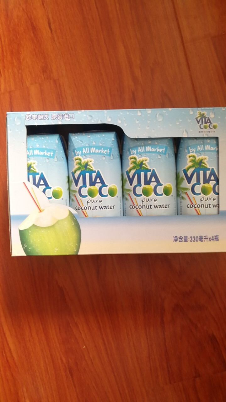 唯他可可（Vita Coco）天然椰子水进口NFC果汁饮料330ml*4瓶怎么样，好用吗，口碑，心得，评价，试用报告,第3张