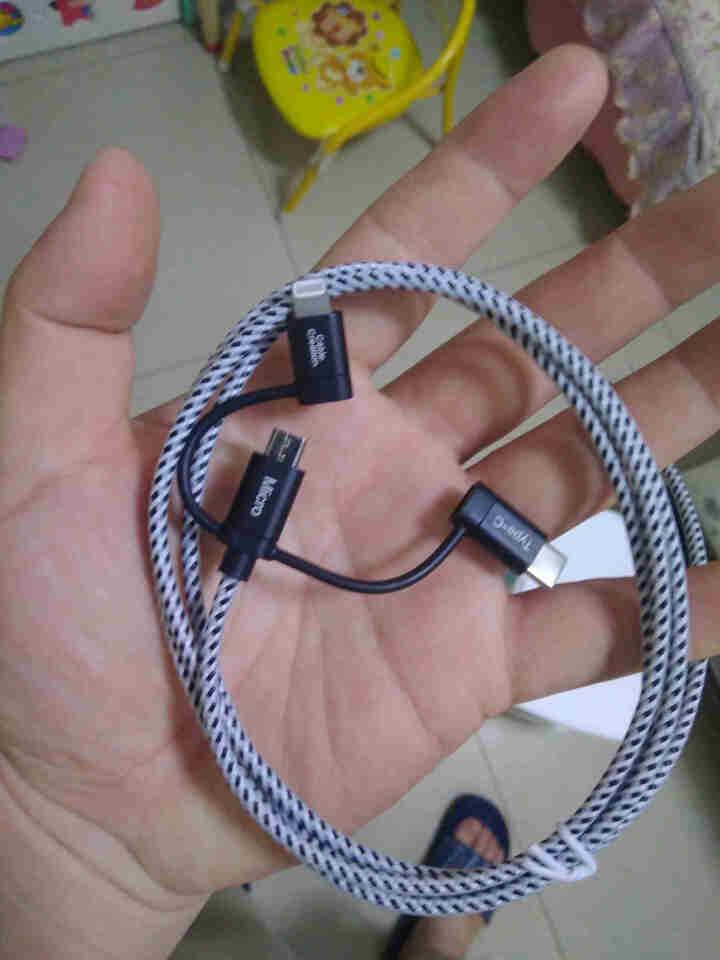 CABLE CREATION 三合一数据线 苹果安卓Type,第2张