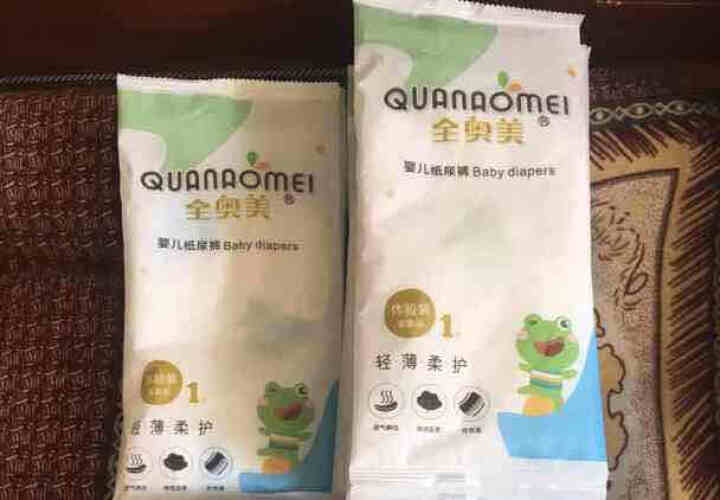 全奥美（Quanaomei）轻薄柔护系列婴儿纸尿裤尿不湿尿裤NB/S/M/L/XL 体验装L 4片（9,第2张