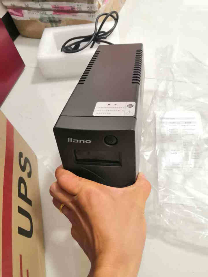 绿巨能（llano）UPS电源家用 UPS不间断电源 600VA/360W 服务器办公电脑后备电源 金属外壳 600VA/360W 7AH电池怎么样，好用吗，口,第2张