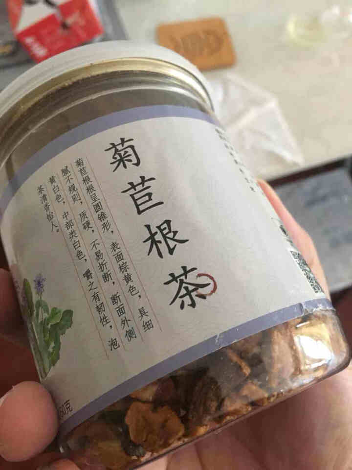 菊苣根茶 苦菊苣根花草茶茶叶蓝菊根花茶160克 金兰菊根茶黄玉兰根茶降尿酸花茶养生茶 优质菊苣根茶160克/罐怎么样，好用吗，口碑，心得，评价，试用报告,第4张