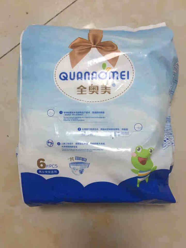 全奥美（Quanaomei）美薄系列婴儿纸尿裤尿不湿拉拉裤活动裤L码 XL码体验装/6片怎么样，好用吗，口碑，心得，评价，试用报告,第3张