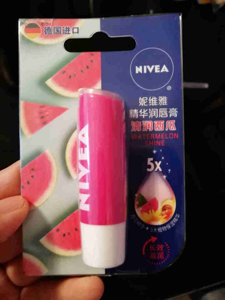 妮维雅(NIVEA)精华润唇膏 清润西瓜4.8g(润唇膏 唇彩 保湿补水滋润)怎么样，好用吗，口碑，心得，评价，试用报告,第2张