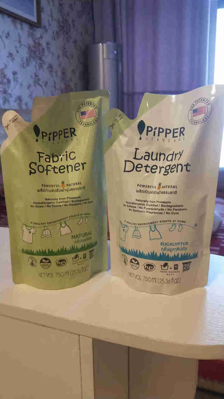 PIPPER 洗衣液补充装750ml+柔顺剂补充装750ml怎么样，好用吗，口碑，心得，评价，试用报告,第2张