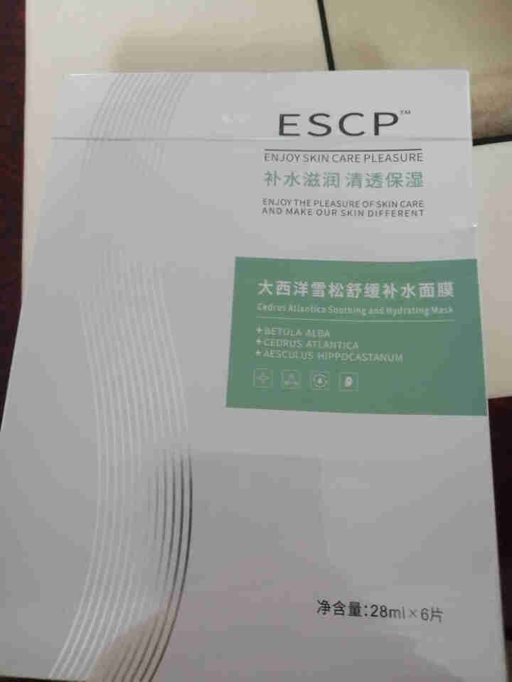 ESCP补水保湿面膜 28ml*6片 保湿锁水收缩毛孔舒缓敏感肌肤面膜 女士男士学生水润滋润修护怎么样，好用吗，口碑，心得，评价，试用报告,第2张