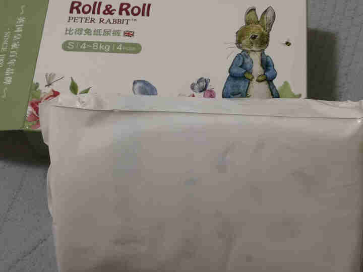 乐滚乐滚（Roll&Roll）比得兔纸尿裤婴儿尿不湿 超薄干爽透气 试用装礼盒装 S码4片怎么样，好用吗，口碑，心得，评价，试用报告,第4张