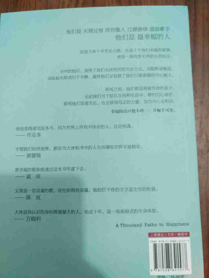 大冰著  他们*幸福中国当代散文随笔个人成长自传青春文学成人大冰的书小说励志小说 图书怎么样，好用吗，口碑，心得，评价，试用报告,第4张