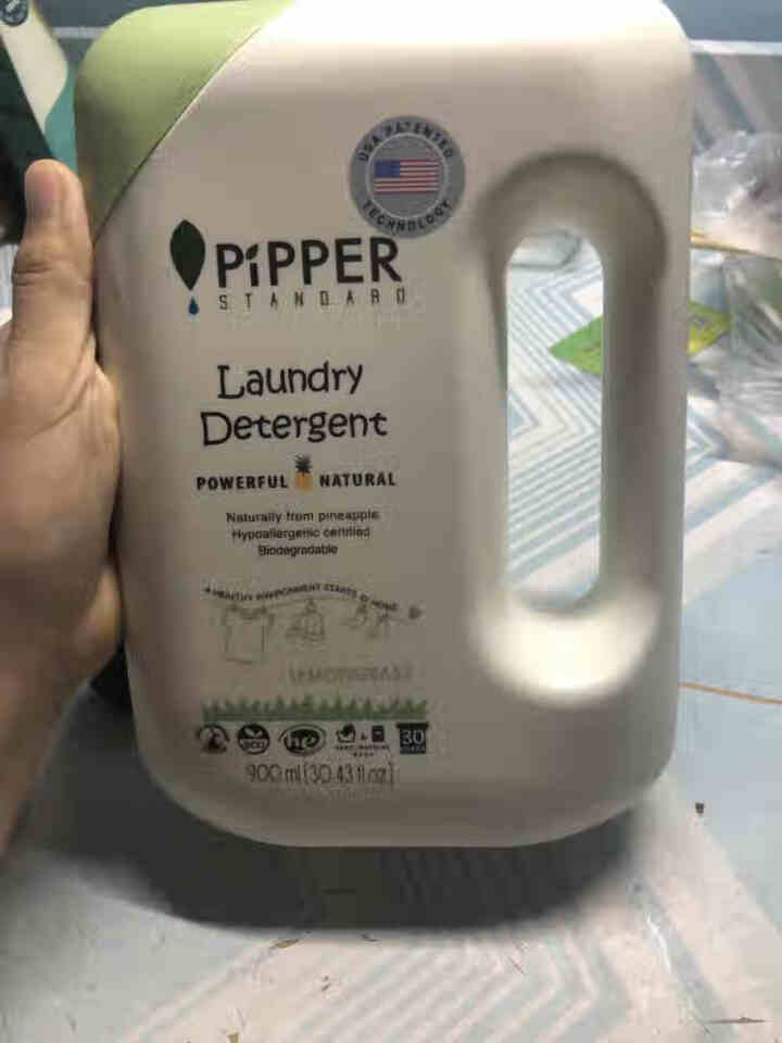 PIPPER 洗衣液 900ml 婴儿洗衣液 母婴幼儿 全家适用 植物酵素 尤加利香型怎么样，好用吗，口碑，心得，评价，试用报告,第2张