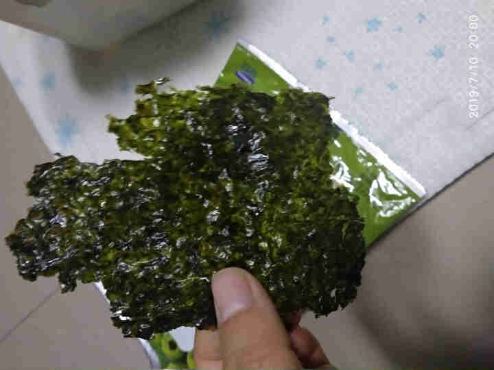 韩国进口 天晓海女海苔紫菜 儿童即食海苔脆片休闲零食大片装25g 橄榄油味怎么样，好用吗，口碑，心得，评价，试用报告,第3张