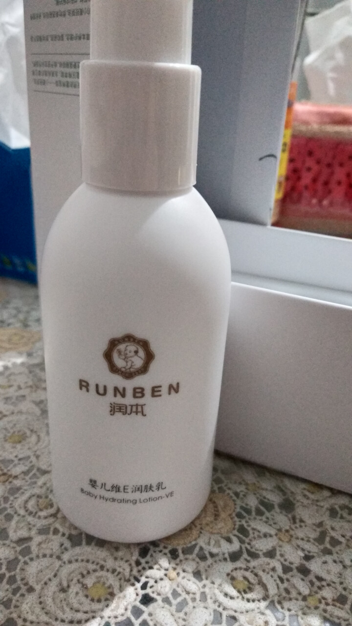 润本（RUNBEN）婴儿身体乳保湿护肤霜宝宝儿童面霜维E润肤乳138ml 盒装0270怎么样，好用吗，口碑，心得，评价，试用报告,第3张