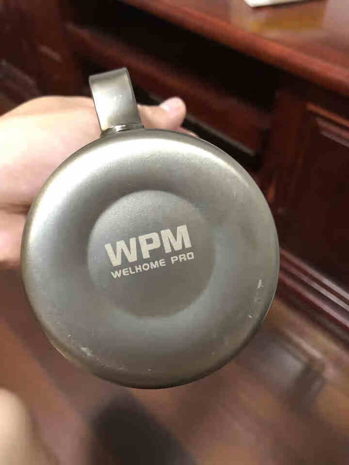 惠家（WPM）拉花杯 WELHOME不锈钢咖啡奶缸杯 斜口设计圆嘴尖嘴不锈钢450ML打奶缸 圆嘴拉花杯,第4张