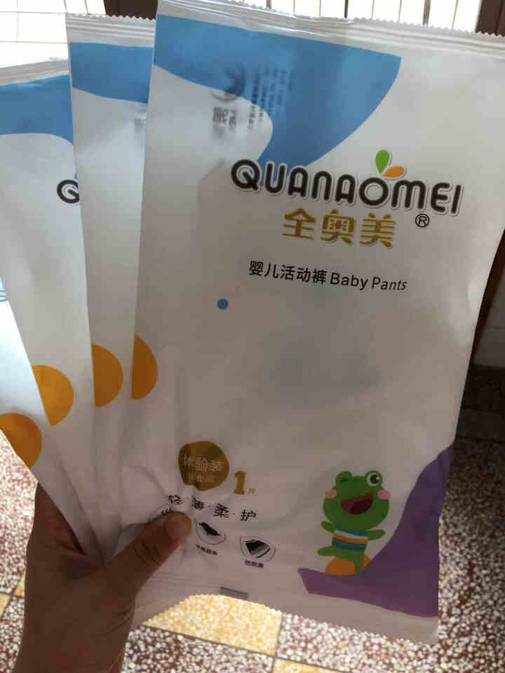 全奥美（Quanaomei）轻薄柔护系列婴儿纸尿裤尿不湿拉拉裤活动裤M/L/XL/XXL 体验装M 4片（6,第2张