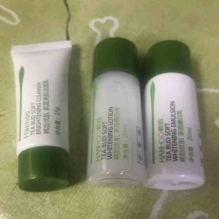 韩后茶蕊亮肌旅行三件套（洁面15g+嫩白液20ml+乳20ml）旅行中样体验套装怎么样，好用吗，口碑，心得，评价，试用报告,第4张