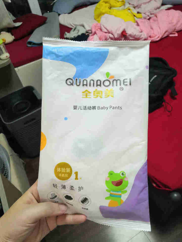 全奥美（Quanaomei）轻薄柔护系列婴儿纸尿裤尿不湿拉拉裤活动裤M/L/XL/XXL 体验装L 4片（9,第2张