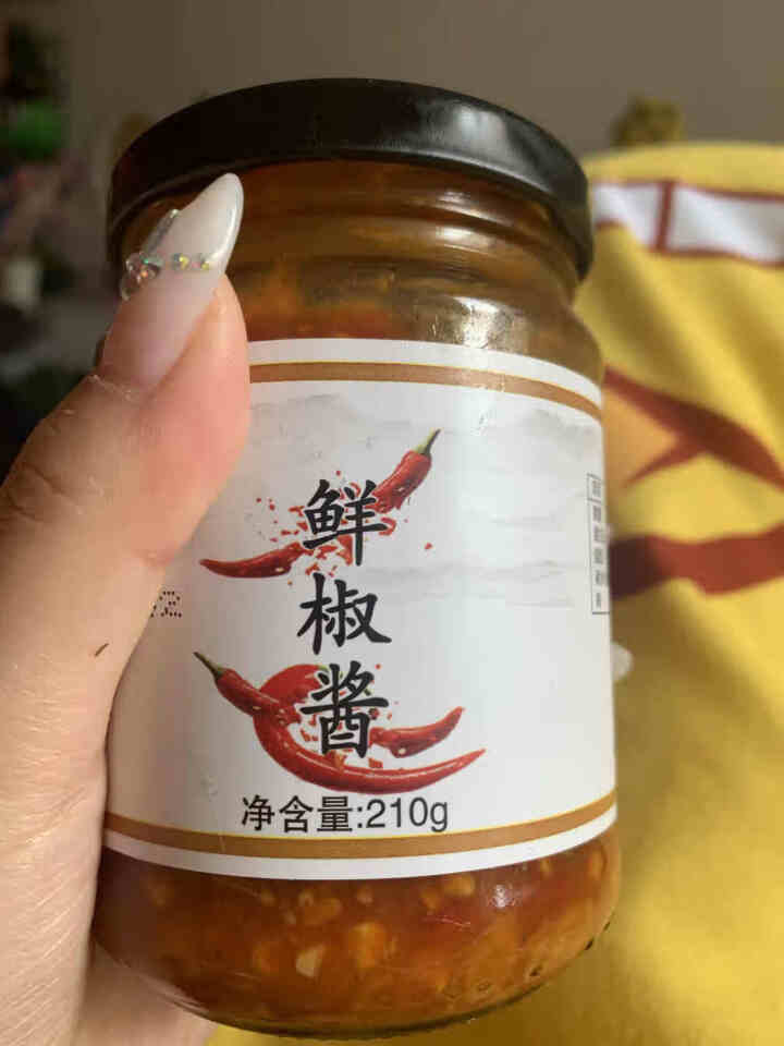 桃小蒙 香辣鲜椒酱 即食黄豆辣椒酱 拌饭下饭菜 蒜蓉调味酱 210g*1瓶怎么样，好用吗，口碑，心得，评价，试用报告,第2张