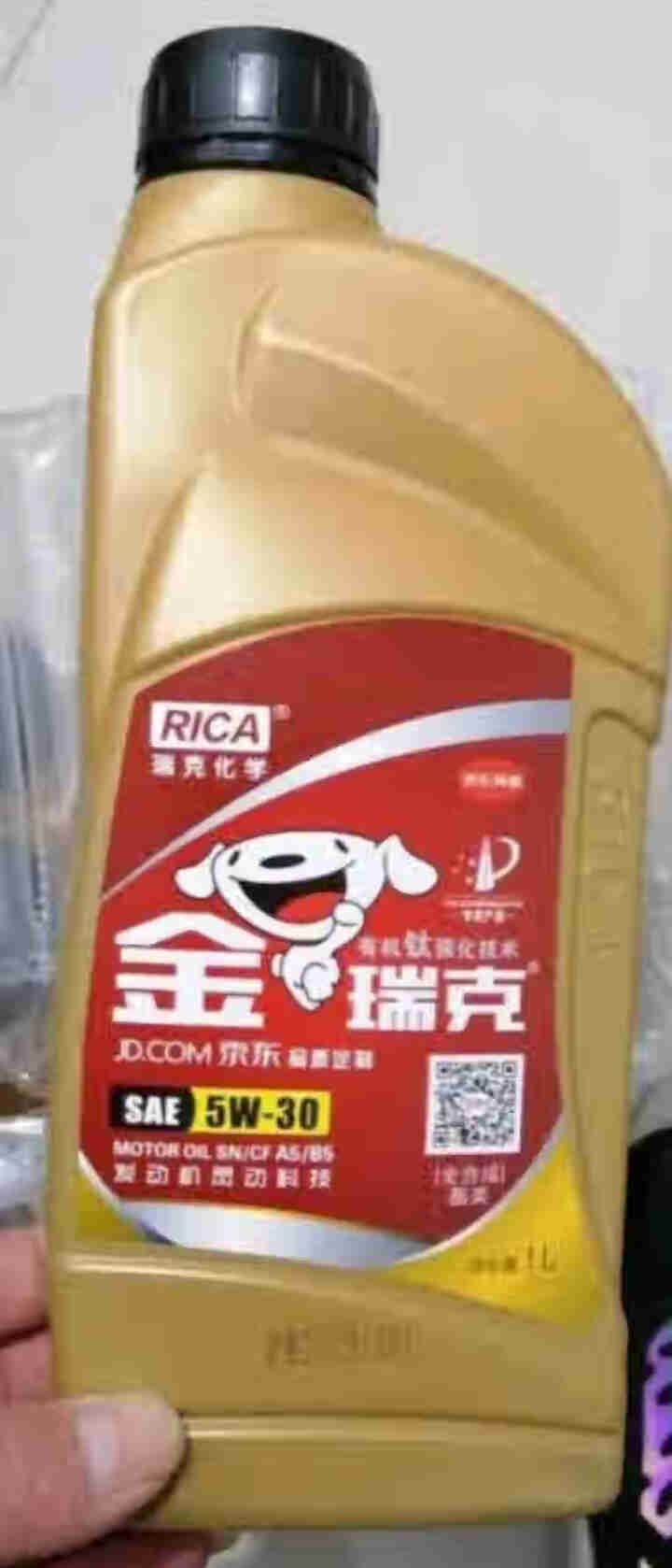 【京东joy联名款】瑞克RICA 钛流体 金瑞克 SN级全合成发动机油 1L 装汽油机油 金瑞克SN 5W,第4张