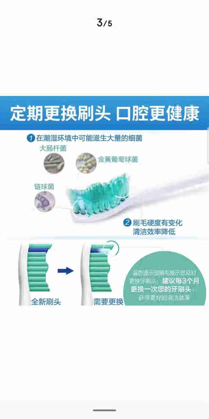 适配飞利浦电动牙刷头HX6730HX6511HX6530HX3216等HX6011标准刷头清洁牙菌斑怎么样，好用吗，口碑，心得，评价，试用报告,第2张