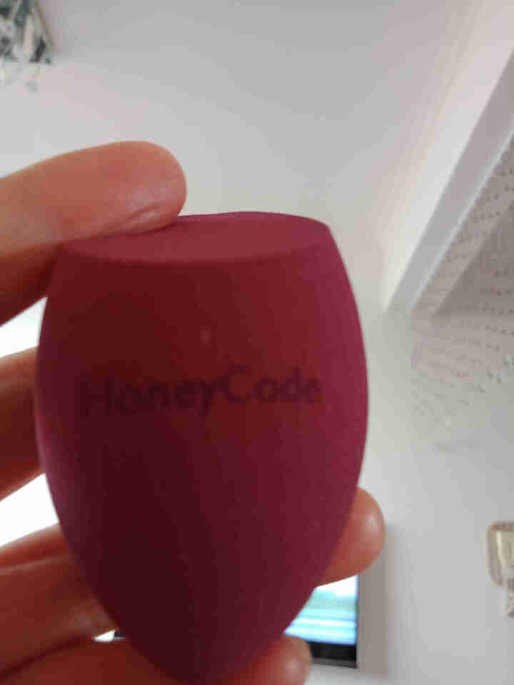 HoneyCode/哈妮蔻 美妆蛋粉扑海绵彩妆不吃粉化妆球BB蛋葫芦干湿两用两只装 酒红色 单只装怎么样，好用吗，口碑，心得，评价，试用报告,第3张