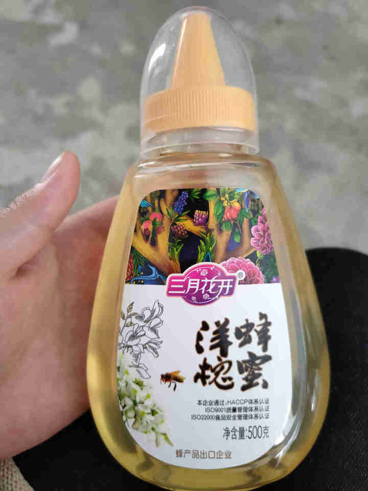 三月花开 蜂蜜 纯正土蜂蜜多种口味蜂巢蜜 洋槐蜜瓶装500g怎么样，好用吗，口碑，心得，评价，试用报告,第2张