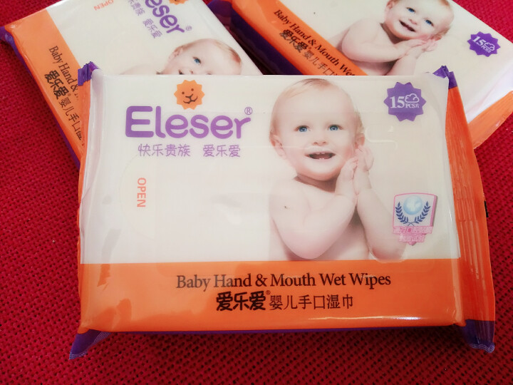 爱乐爱（Eleser） 婴儿手口湿巾15片*3包便携组合装怎么样，好用吗，口碑，心得，评价，试用报告,第3张