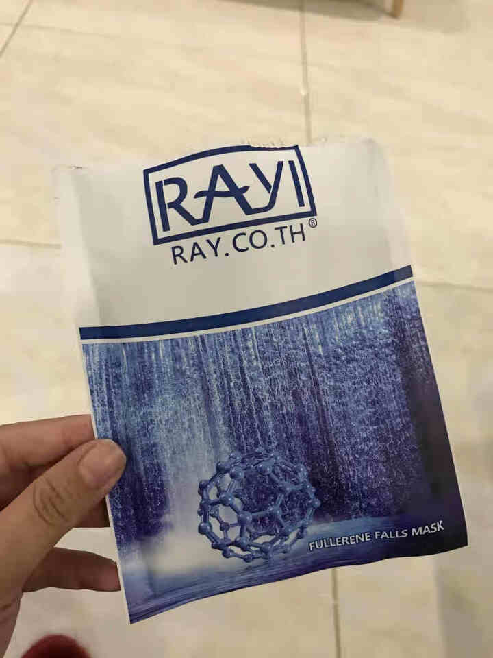 RAY.CO.TH 富勒烯瀑布补水面膜 拉丝（美白保湿控油修护收缩毛孔） 3片贴，无外包装怎么样，好用吗，口碑，心得，评价，试用报告,第2张