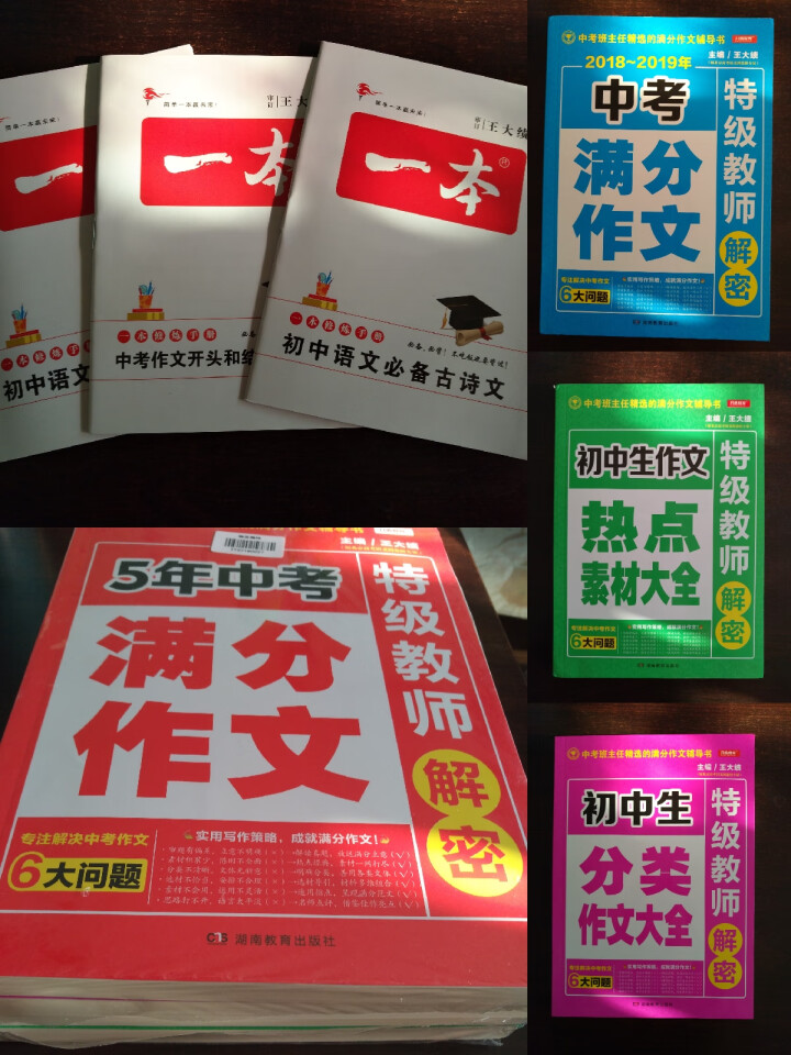 2019新版4本中学生初中版优秀作文书作文大全《中考满分作文》初一初二初三七八九年级辅导作文大全怎么样，好用吗，口碑，心得，评价，试用报告,第3张