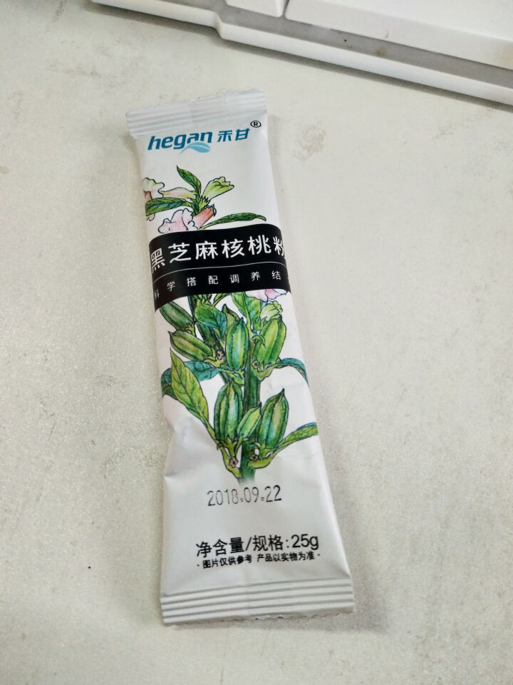 禾甘黑芝麻核桃黑豆黑米粉五谷杂粮核桃黑芝麻糊熟即食早餐300g （25g*12）/盒怎么样，好用吗，口碑，心得，评价，试用报告,第4张