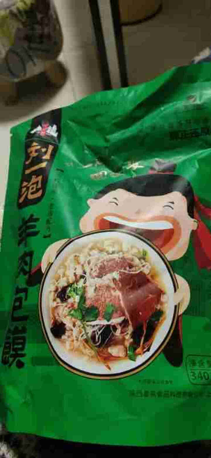 刘一泡羊肉泡馍340g/袋 陕西特产西安小吃回民街特色美食包邮 340g*1袋羊肉泡馍怎么样，好用吗，口碑，心得，评价，试用报告,第2张