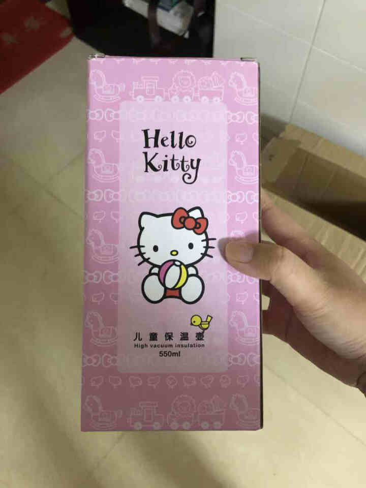 凯蒂猫（Hello Kitty）儿童保温杯带吸管男女学生水杯子带杯套304不锈钢水壶 玫红（550ml）怎么样，好用吗，口碑，心得，评价，试用报告,第2张