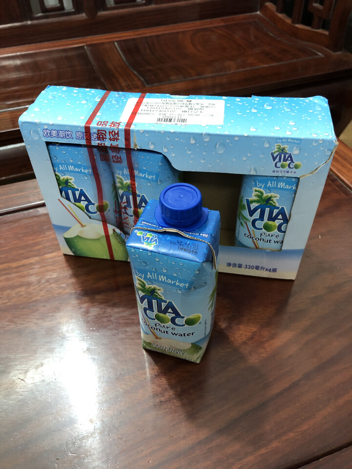 唯他可可（Vita Coco）天然椰子水进口NFC果汁饮料330ml*4瓶怎么样，好用吗，口碑，心得，评价，试用报告,第2张