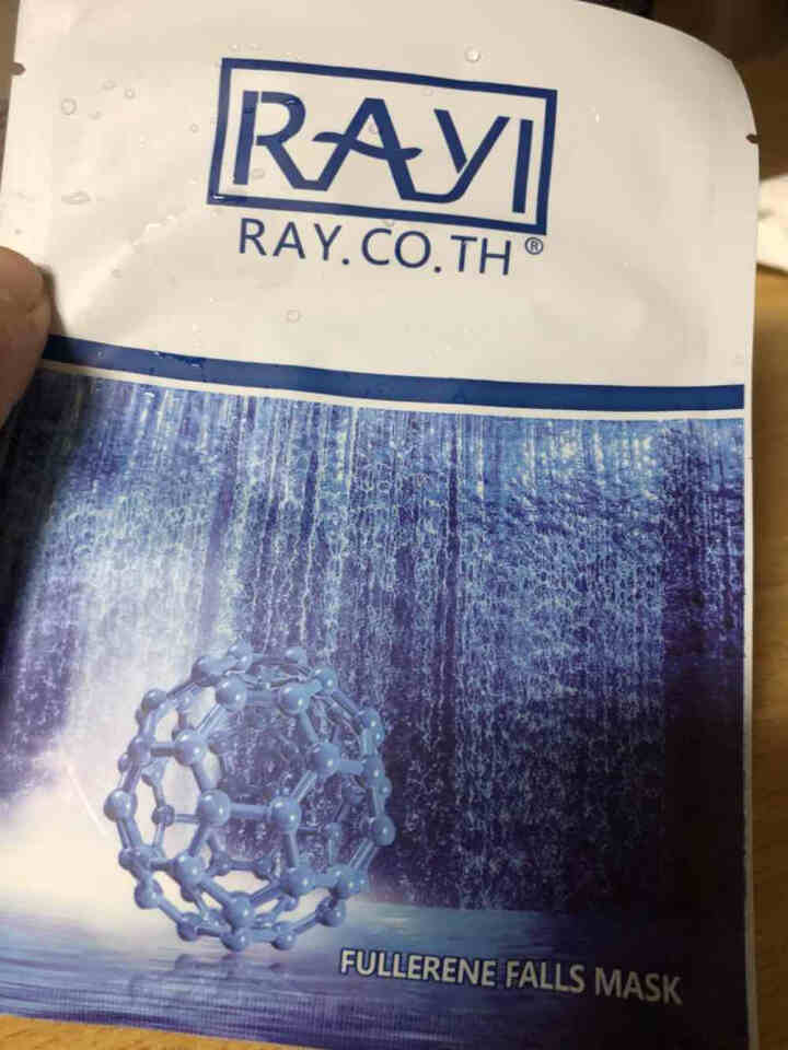 RAY.CO.TH 富勒烯瀑布补水面膜 拉丝（美白保湿控油修护收缩毛孔） 3片贴，无外包装怎么样，好用吗，口碑，心得，评价，试用报告,第2张