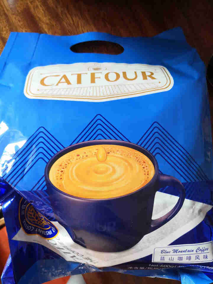 Catfour 卡布奇诺咖啡160条/40条 特浓提神速溶三合一咖啡粉600g 正品特惠 卡布奇诺 蓝山风味40条 卡布奇诺40条买送杯怎么样，好用吗，口碑，心,第4张