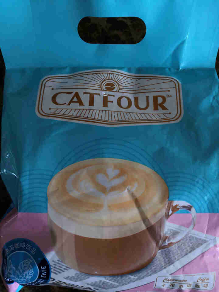 Catfour 卡布奇诺咖啡160条/40条 特浓提神速溶三合一咖啡粉600g 正品特惠 卡布奇诺 40条600g*1袋怎么样，好用吗，口碑，心得，评价，试用报,第2张