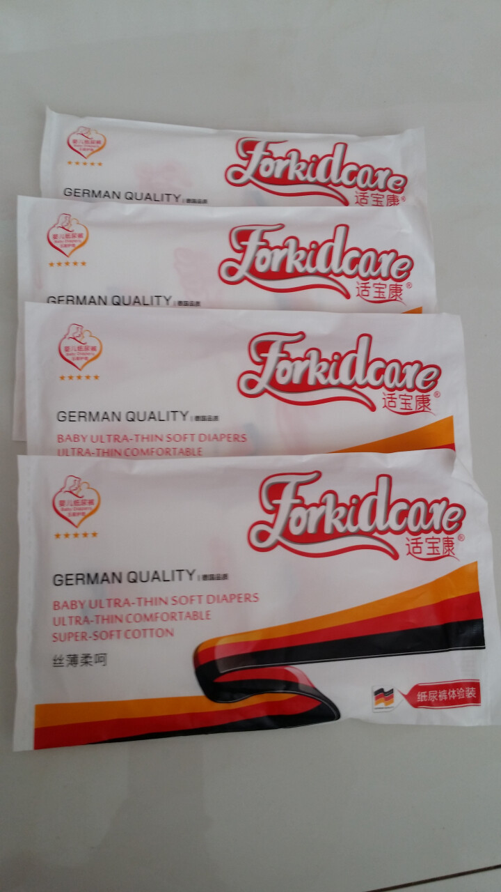 适宝康·Forkidcare 丝薄柔呵纸尿裤试用装L码*4片 适合9,第2张