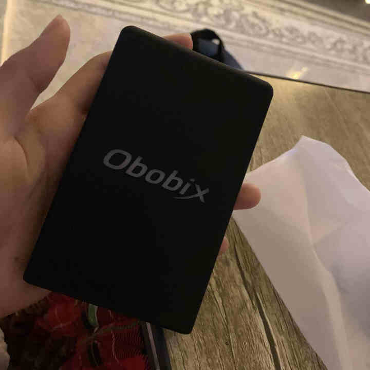 OBOBIX 4000毫安发光充电宝超薄聚合物便携式小巧迷你轻便定制发光移动电源华为苹果小米可爱礼品 黑色 4000mAh怎么样，好用吗，口碑，心得，评价，试用,第2张