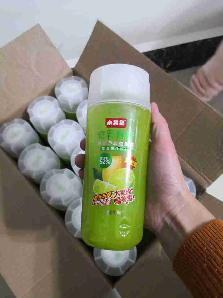 小臭臭复合果汁饮料特别添加益生菌410ml*15瓶/箱（果汁含量≥52%） 奇异青柠怎么样，好用吗，口碑，心得，评价，试用报告,第4张