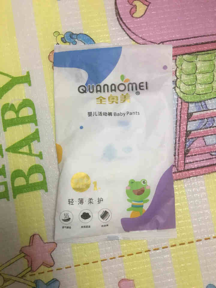 全奥美（Quanaomei）轻薄柔护系列婴儿纸尿裤尿不湿拉拉裤活动裤M/L/XL/XXL 体验装L 4片（9,第3张