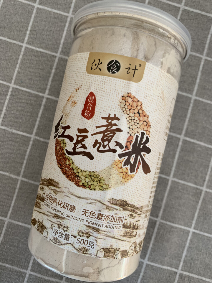 满2罐送碗/勺】伙食计 红豆薏米粉500g/罐 祛湿五谷杂粮代餐粉红豆薏仁红枣粥 早餐食品冲饮怎么样，好用吗，口碑，心得，评价，试用报告,第2张