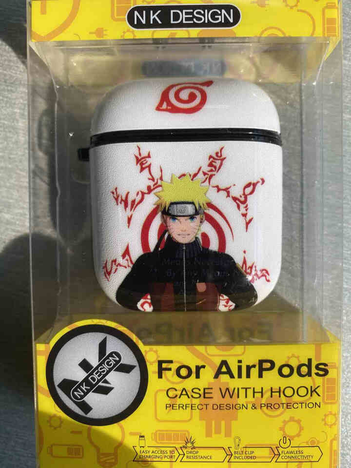 【第二件5折】airpods 1/2代 保护套 苹果无线蓝牙耳机套 防丢收纳硅胶套 动漫卡通 【火影】鸣人怎么样，好用吗，口碑，心得，评价，试用报告,第2张